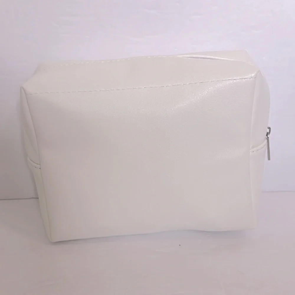 NEW White OSEA Vegan white cosmetic makeup travel toiletries bag